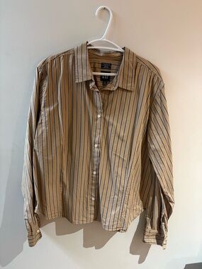 GAP Fitted Cropped Striped Shirt